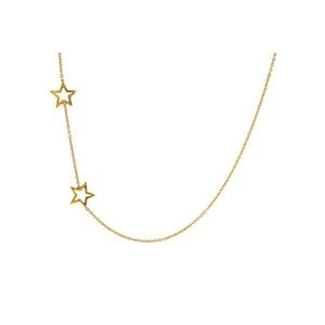 Mommy- Two Star 14K Gold Necklace